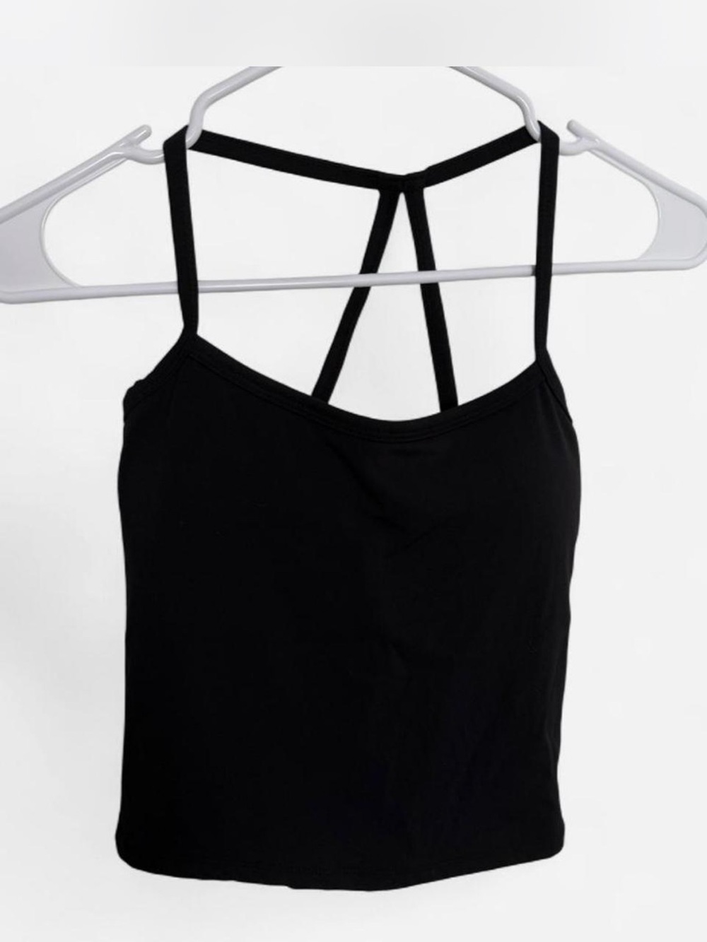 Black longline sports bra